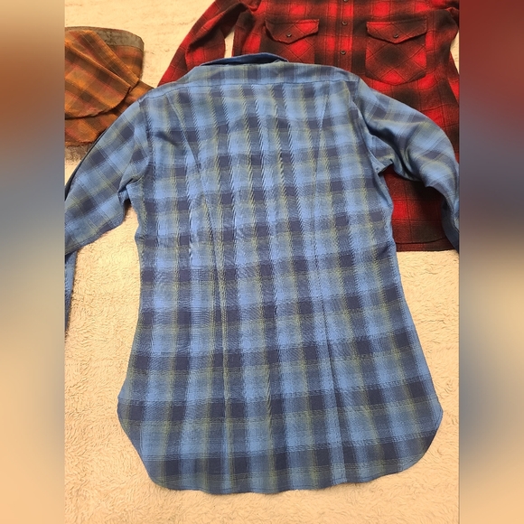 Vintage Pendleton 100% Virgin Wool Lot Of 3 Men’s Plaid Button-Up Shirt Size Med - Picture 8 of 9